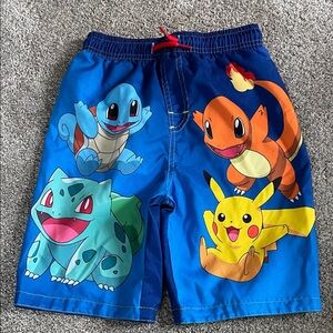 Blue Pokémon Kids Swim Trunks